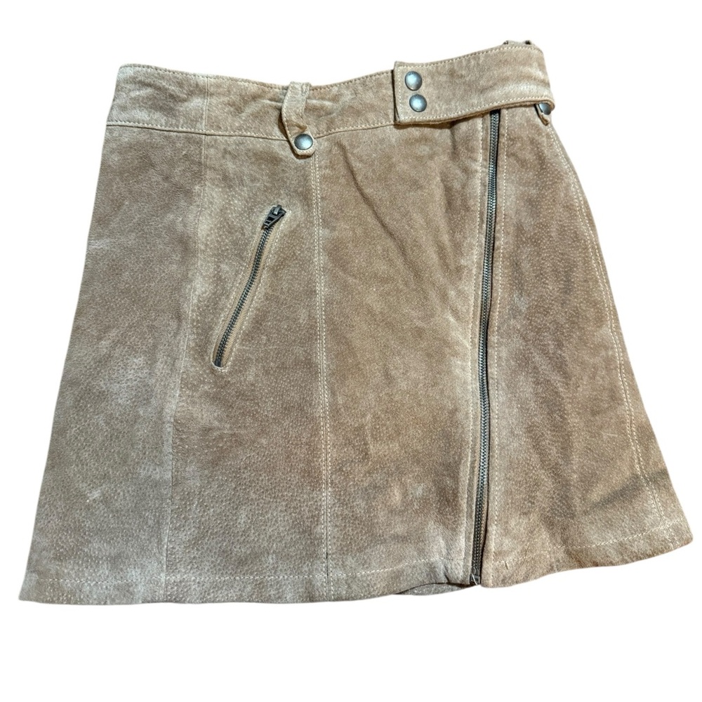 BLANKNYC Run For It‎ Brown Suede Mini Skirt Sz 28